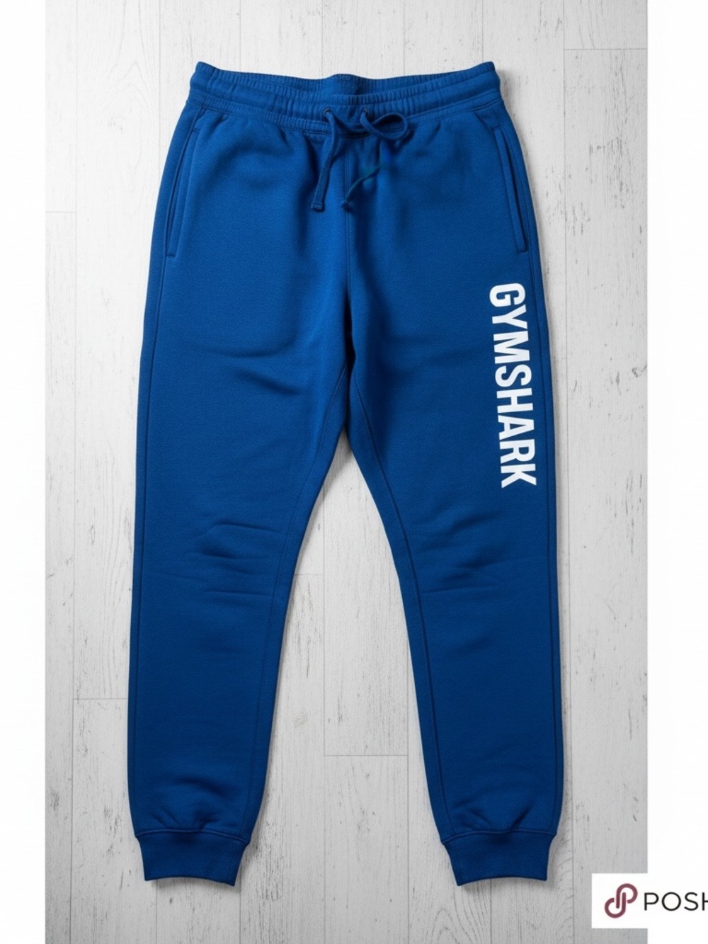 Gymshark Blue Jogger Sweatpants Logo Graphic Athletic Pants Men’s Large